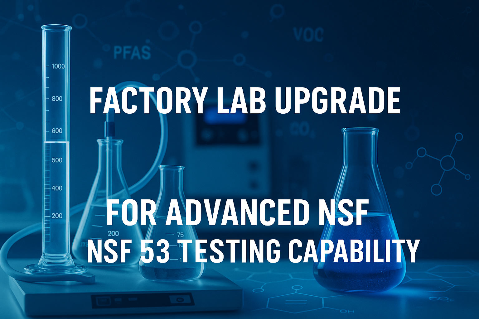 Factory Laboratory Upgrade to Expand In-House Testing Capabilities for NSF 53-Certified Filters